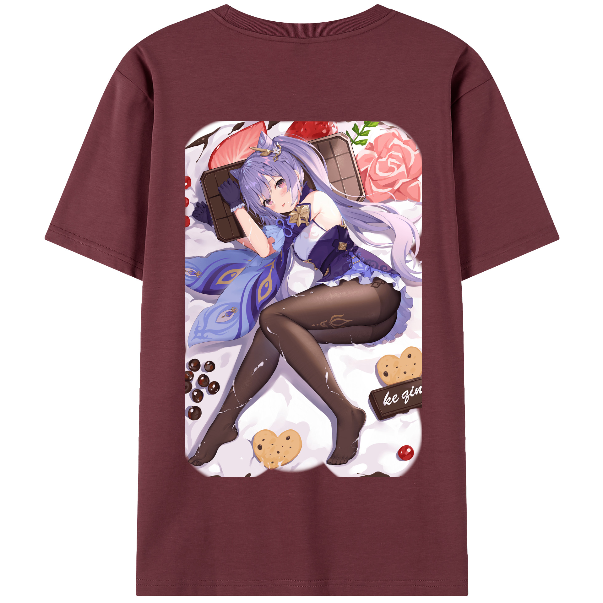 げんし神 刻晴 こくせい genshin Kokusei 綿100％半袖Tシャツ（背面プリント）